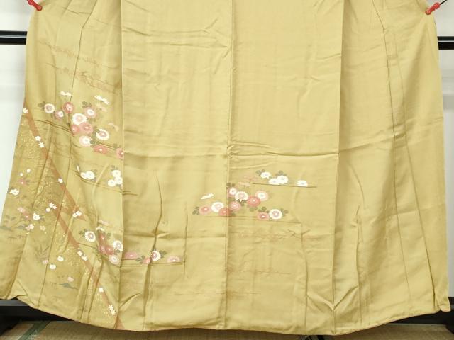 平和屋着物■訪問着 草花文 金彩 正絹 逸品 DABE0811qa