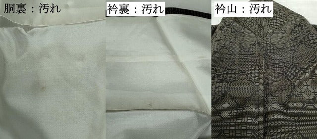 平和屋着物■本場大島紬 幾何学花文 正絹 逸品 DABE0821qa