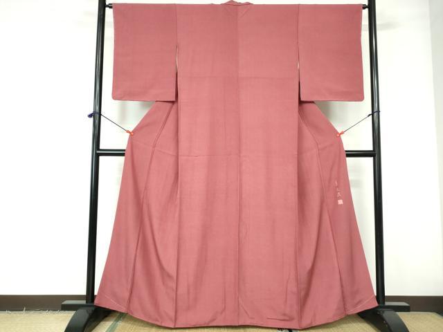 平和屋着物■江戸小紋 作家物 鮫小紋柄 草木染 正絹 逸品 DABE0844qa