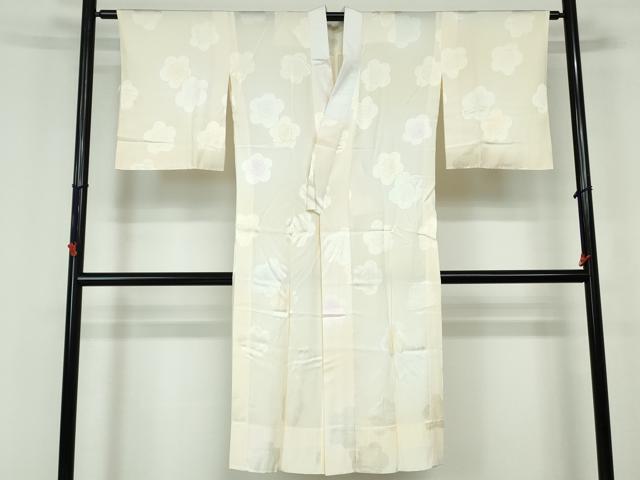 平和屋着物■長襦袢 無双仕立て 舞梅文 暈し染め 正絹 逸品 DABE0863qa