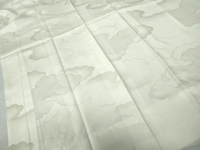 平和屋着物■長襦袢 袷 重ね雲地紋 正絹 逸品 DABE0867qa