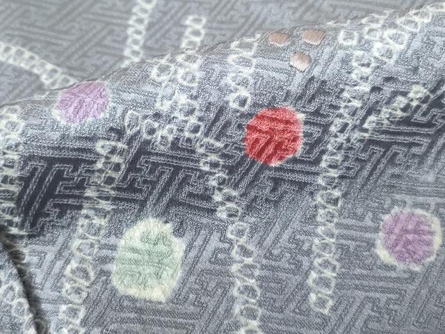 平和屋着物■訪問着 絞り 刺繍 道長鹿の子文 正絹 逸品 DABE0868qa
