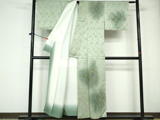 平和屋着物■訪問着 草花文 暈し染め 正絹 逸品 DABE0871qa