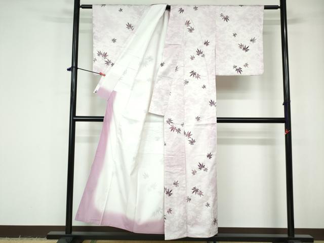 平和屋着物■小紋 舞花楓文 洗える着物 DABE0882qa