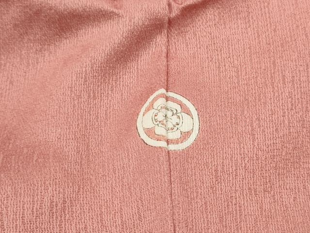 平和屋着物■上質な色無地 重ね雲青海波地紋 ときがら茶色 正絹 逸品 DABE0889qa