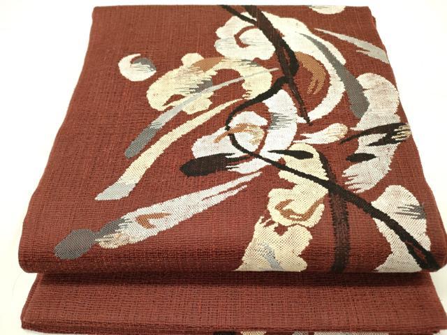 平和屋着物●太鼓柄袋帯　ぜんまい紬　抽象文様　正絹　逸品　DABE1008op 平和屋着物○太鼓柄袋帯 ぜんまい紬 抽象文様 正絹 逸品 DABE1008op
