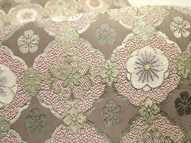 平和屋着物●両面 六通柄袋帯 花繋ぎ 金糸 正絹 逸品 未使用 DABE1184op