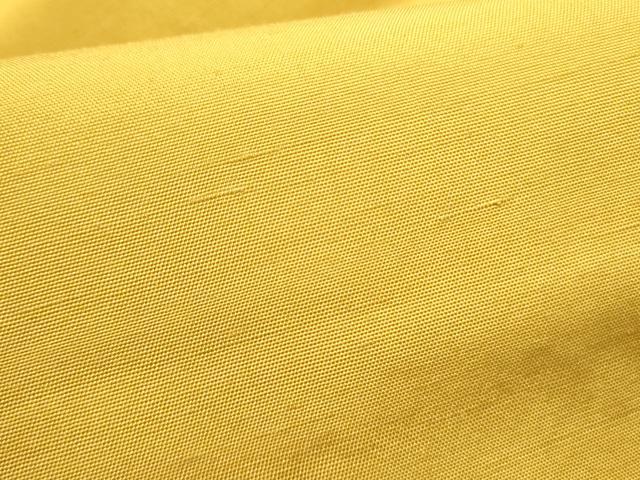 平和屋着物●九寸名古屋帯 紬地 黄金色 正絹 逸品 DABE1242op