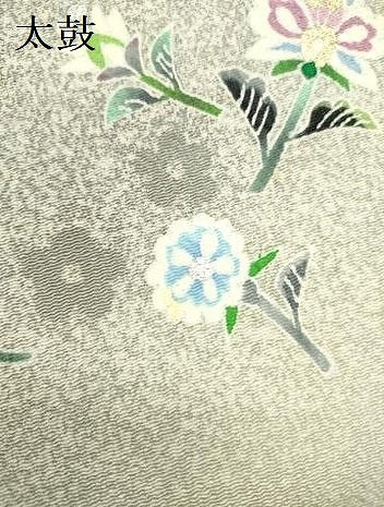 平和屋着物●人間国宝・羽田登喜男 九寸名古屋帯 鴛鴦花文 金銀彩 鬼しぼ縮緬 正絹 逸品 未使用 DABE1298op