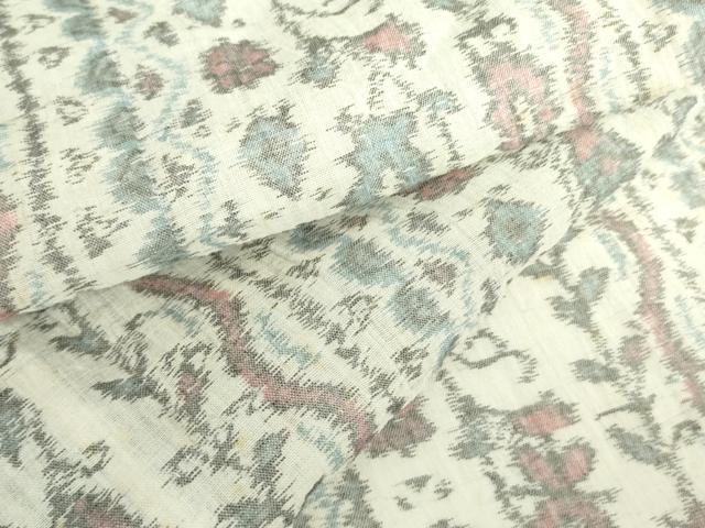 平和屋着物*夏物 本場小千谷ちぢみ 花間道 麻 逸品 DABE1394op