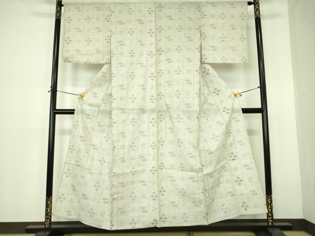 平和屋着物▽小紋 単衣 絣文様 洗える着物 DABE1403op