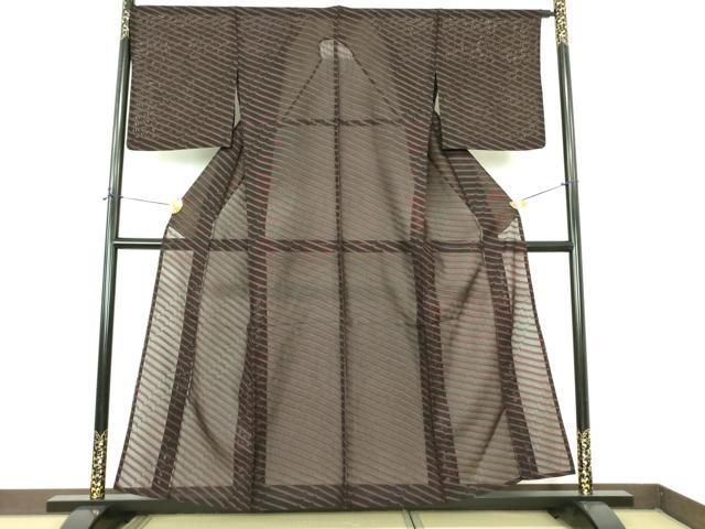 平和屋着物*夏物 小紋 紗 抽象文様 正絹 逸品 DABE1404op