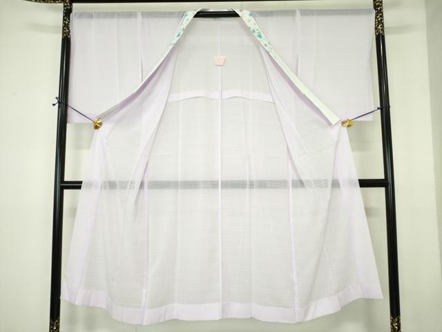 平和屋着物*夏物 長襦袢 変わり絽 淡紅藤色 半衿刺繍 さんび謹製 洗える着物 DABE1417op