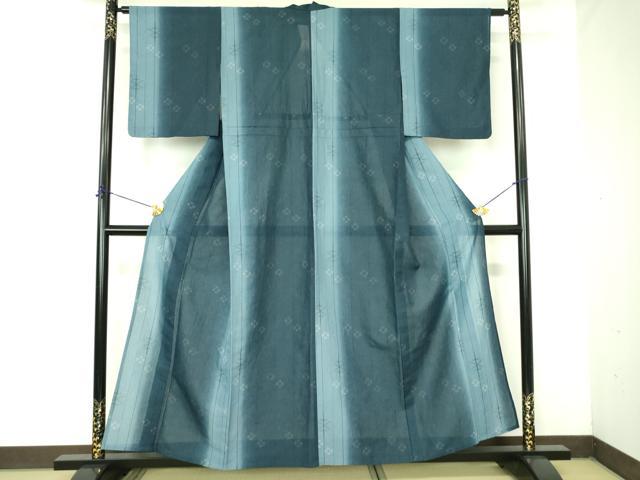 平和屋着物＊夏物　小紋　縦絽　舞花　洗える着物　DABE1419op 平和屋着物＊夏物 小紋 縦絽 舞花 洗える着物 DABE1419op