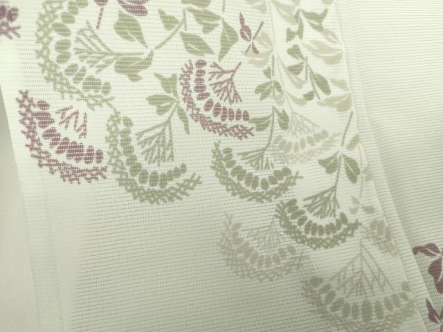 平和屋着物*夏物 小紋 絽 草花 洗える着物 DABE1427op