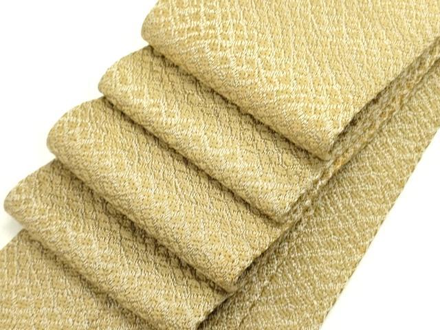 平和屋着物●男性 本場筑前博多織 角帯 網目文様 正絹 逸品 DABE1447op