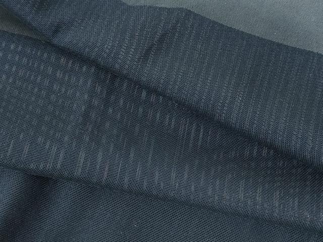 平和屋着物▽道行コート スリーシーズン 春夏秋 塵除け 紗 濃藍色 ロング丈 正絹 逸品 DABE1494op