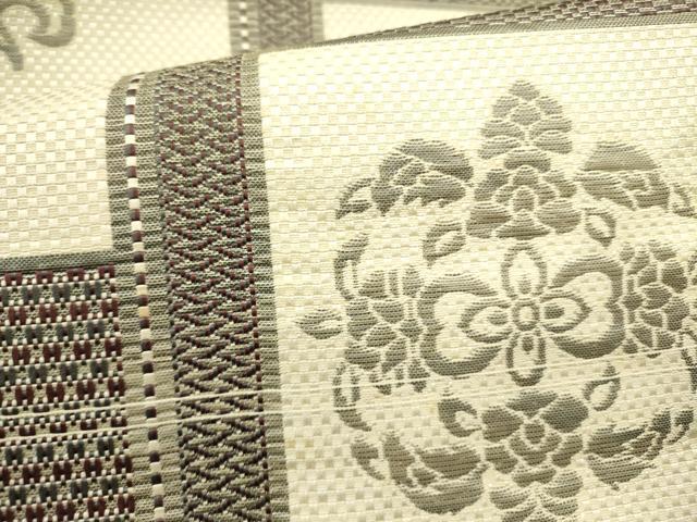 平和屋着物●本場筑前博多織 八寸名古屋帯 草花 逸品 DABE1535op