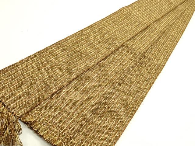 平和屋着物●男性 角帯 間道 金糸 正絹 逸品 DABE1702op