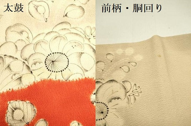 平和屋着物●西洞院辻が花 大脇一心 九寸名古屋帯 作家物 辻が花 鬼しぼ縮緬 正絹 逸品 DABE1714op