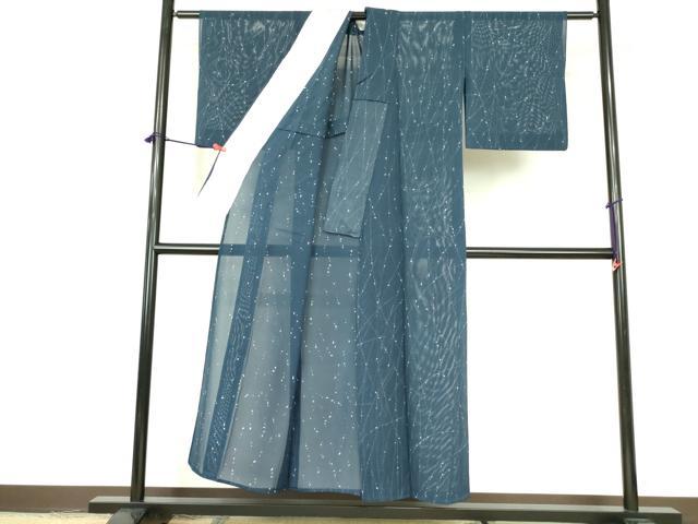 平和屋着物*夏物 小紋 絽 枝葉文 正絹 逸品 DABE1837op