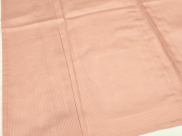 平和屋着物*夏物 色無地 縦絽 珊瑚色 正絹 逸品 未使用 DABE1838op