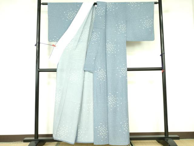 平和屋着物*夏物 小紋 絽 束ね熨斗文 正絹 逸品 DABE1839op