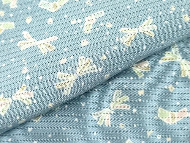 平和屋着物*夏物 小紋 絽 束ね熨斗文 正絹 逸品 DABE1839op