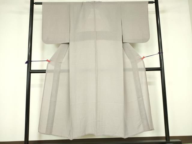 平和屋着物*夏物 小紋 縦絽 作家物 松煙染 霰文 正絹 逸品 DABE1842op