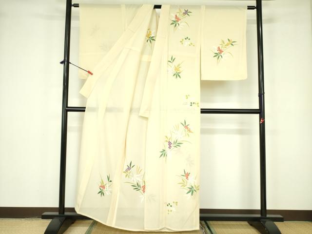 平和屋着物*夏物 訪問着 絽 南天文 正絹 逸品 未使用 DABE1845op