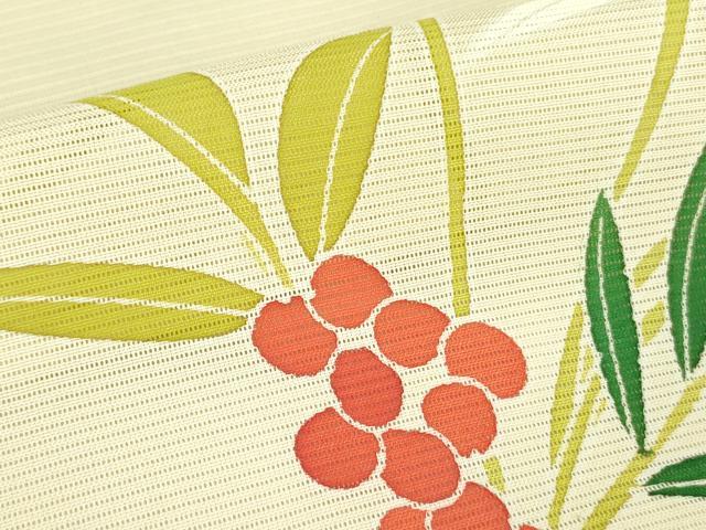 平和屋着物*夏物 訪問着 絽 南天文 正絹 逸品 未使用 DABE1845op
