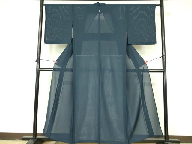 平和屋着物*夏物 色無地 絽 紺青色 正絹 逸品 未使用 DABE1848op