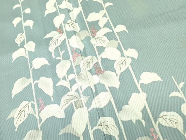 平和屋着物*夏物 訪問着 絽 南天草花文 金彩 正絹 逸品 DABE1849op