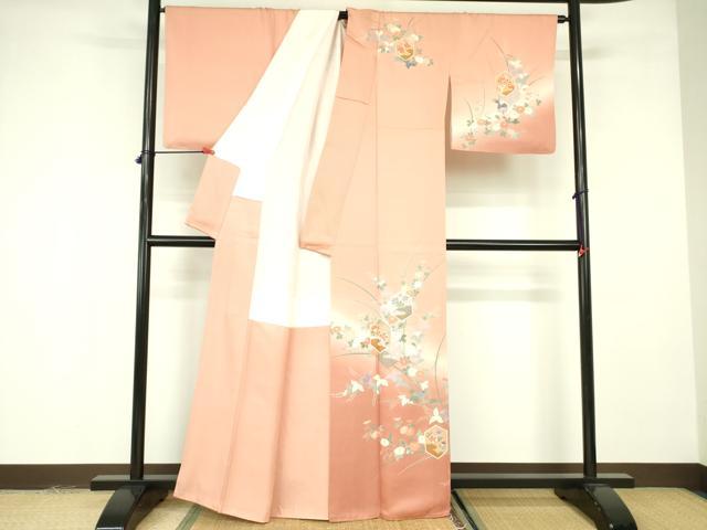 平和屋着物■訪問着 亀甲花文 暈し染め 金彩 正絹 逸品 DABE1935op