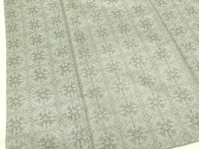 平和屋着物■本場大島紬 幾何学花文 正絹 逸品 DABE1946op
