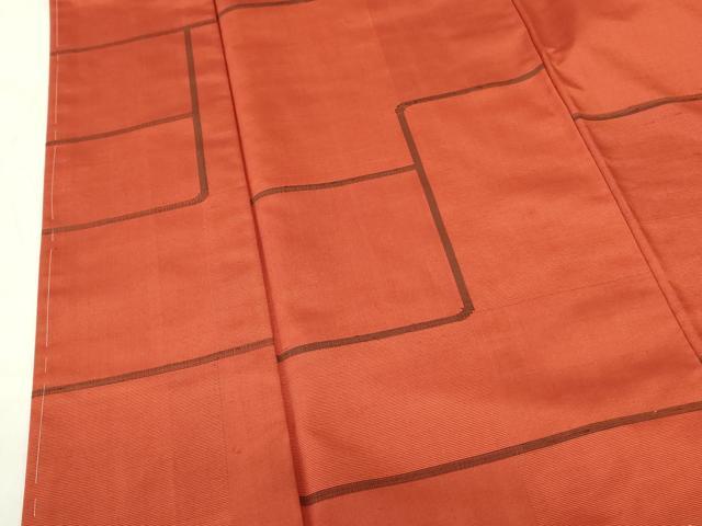 平和屋着物■上質な紬 幾何学文様 正絹 逸品 DABE1979op
