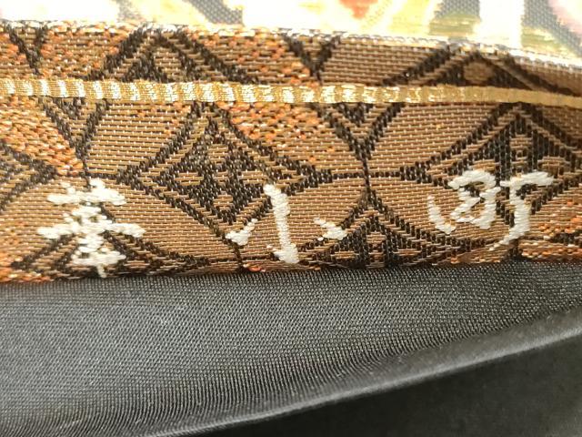 平和屋着物◎六通柄袋帯 華小町 几帳 雲取り七宝文 金銀糸 正絹 逸品 DABE2043xg