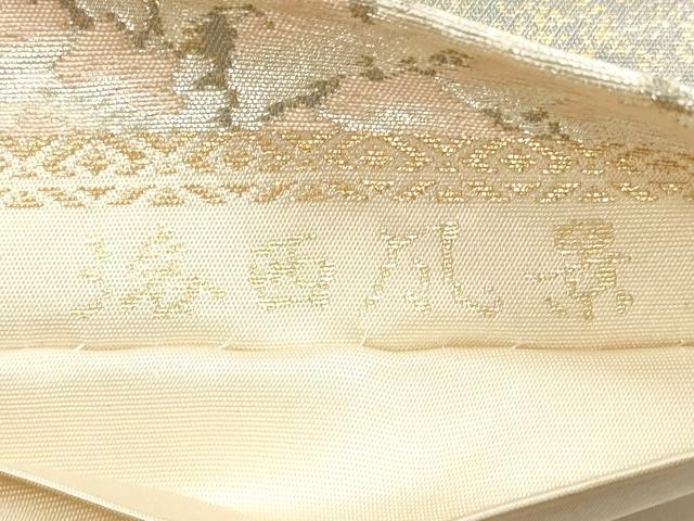 平和屋着物◎西陣 服部織物謹製 六通柄袋帯 こはく錦 洛西風景 金銀糸 正絹 逸品 DABE2061xg