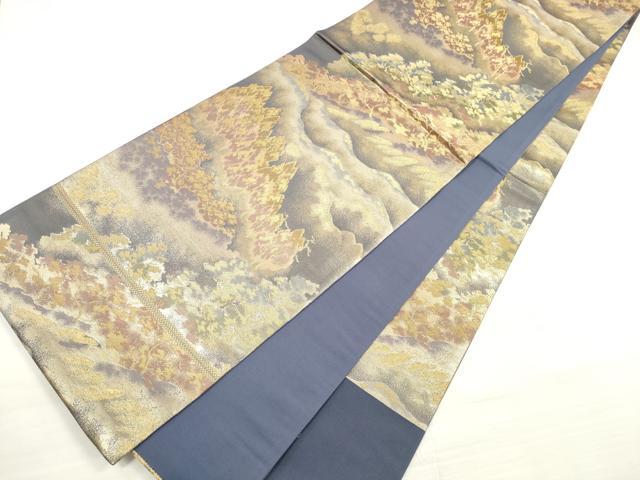 平和屋着物◎六通柄袋帯 ゆい夢 樹林文 金糸 正絹 逸品 DABE2068xg