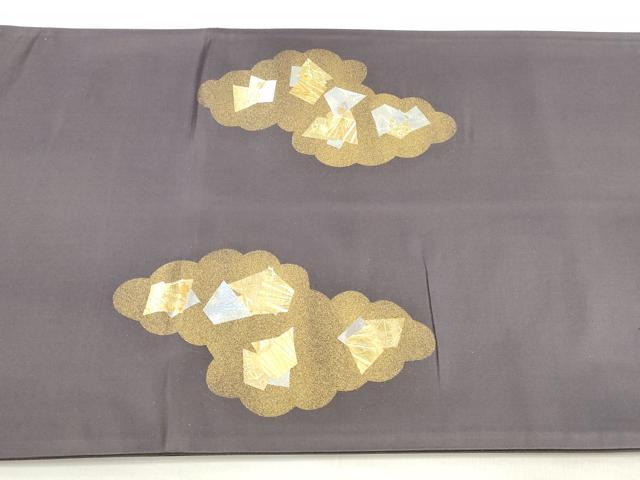 平和屋着物◎太鼓柄袋帯 雲取り箔散らし 金銀彩 正絹 逸品 DABE2366xg