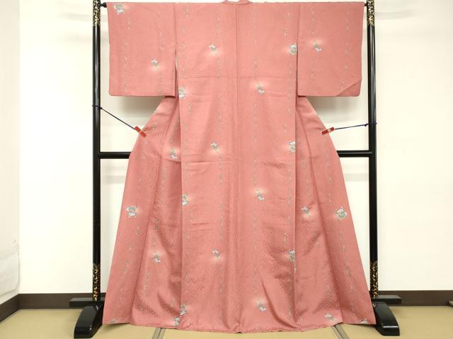 平和屋着物■小紋 草花文 洗える着物 DABE2759cd