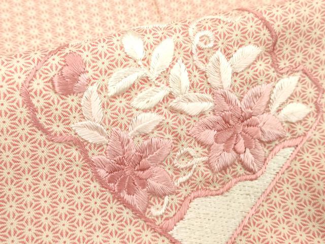 平和屋着物■訪問着 刺繍 草花文 洗える着物 DABE2761cd