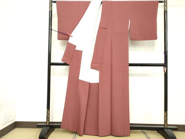 平和屋着物■上質な色無地 紅檜皮色 正絹 逸品 DABE2767cd