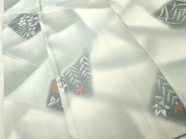 平和屋着物■上質な小紋 切嵌花文 暈し染め 正絹 逸品 DABE2774cd