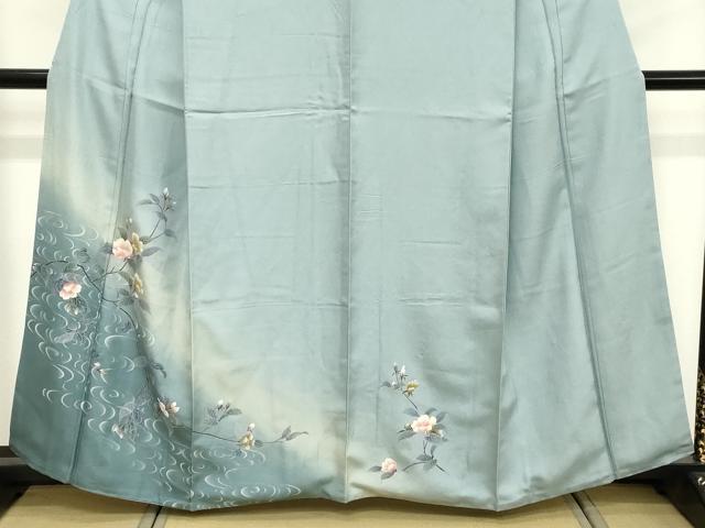 平和屋着物■訪問着 友禅 枝花文 暈し染め 正絹 逸品 DABE2783cd