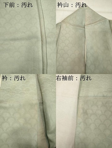平和屋着物■上質な小紋 青海波地紋 暈し染め 正絹 逸品 DABE2792cd