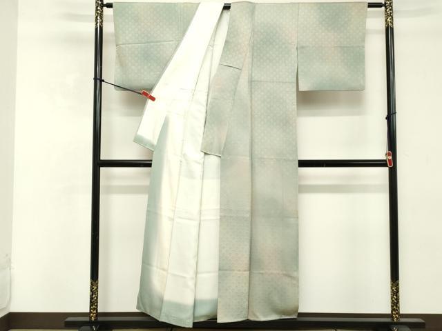 平和屋着物■上質な小紋 青海波地紋 暈し染め 正絹 逸品 DABE2792cd