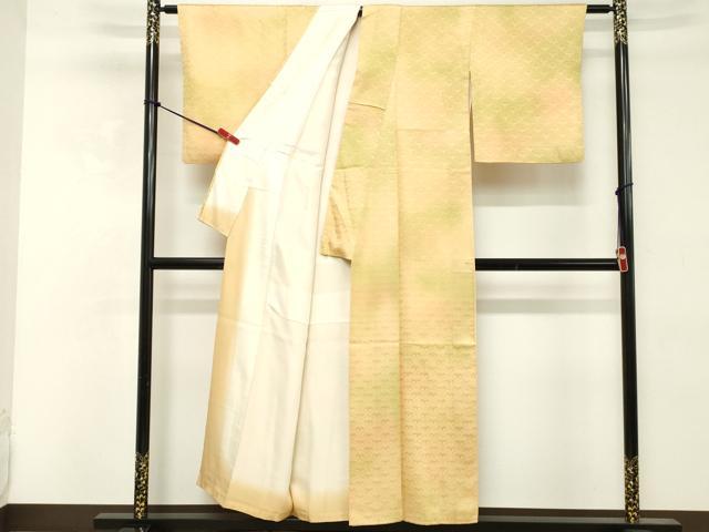 平和屋着物■上質な小紋 青海波花地紋 暈し染め 正絹 逸品 DABE2795cd
