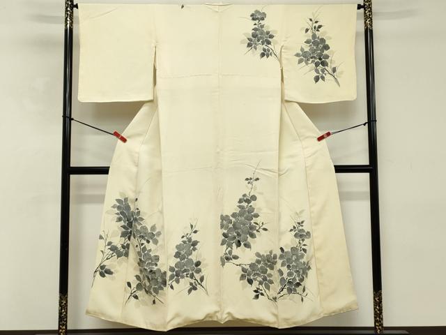 平和屋着物■訪問着 手描き 草花文 正絹 逸品 DABE2797cd