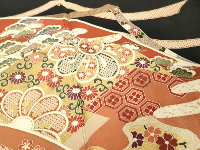 平和屋着物■豪華黒留袖 作家物 吉祥花文 金彩 正絹 逸品 DABE2808cd
